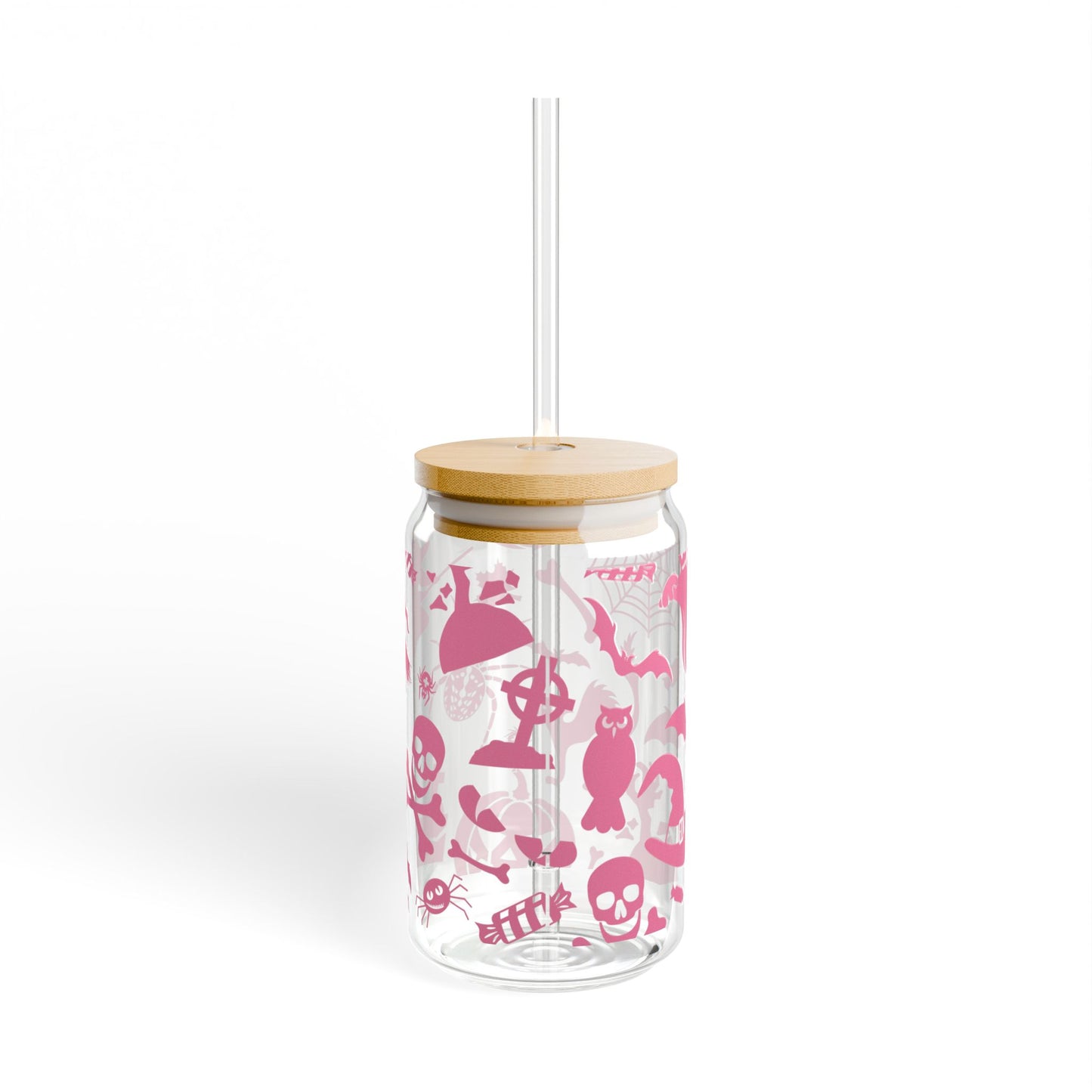 Pink Halloween glass