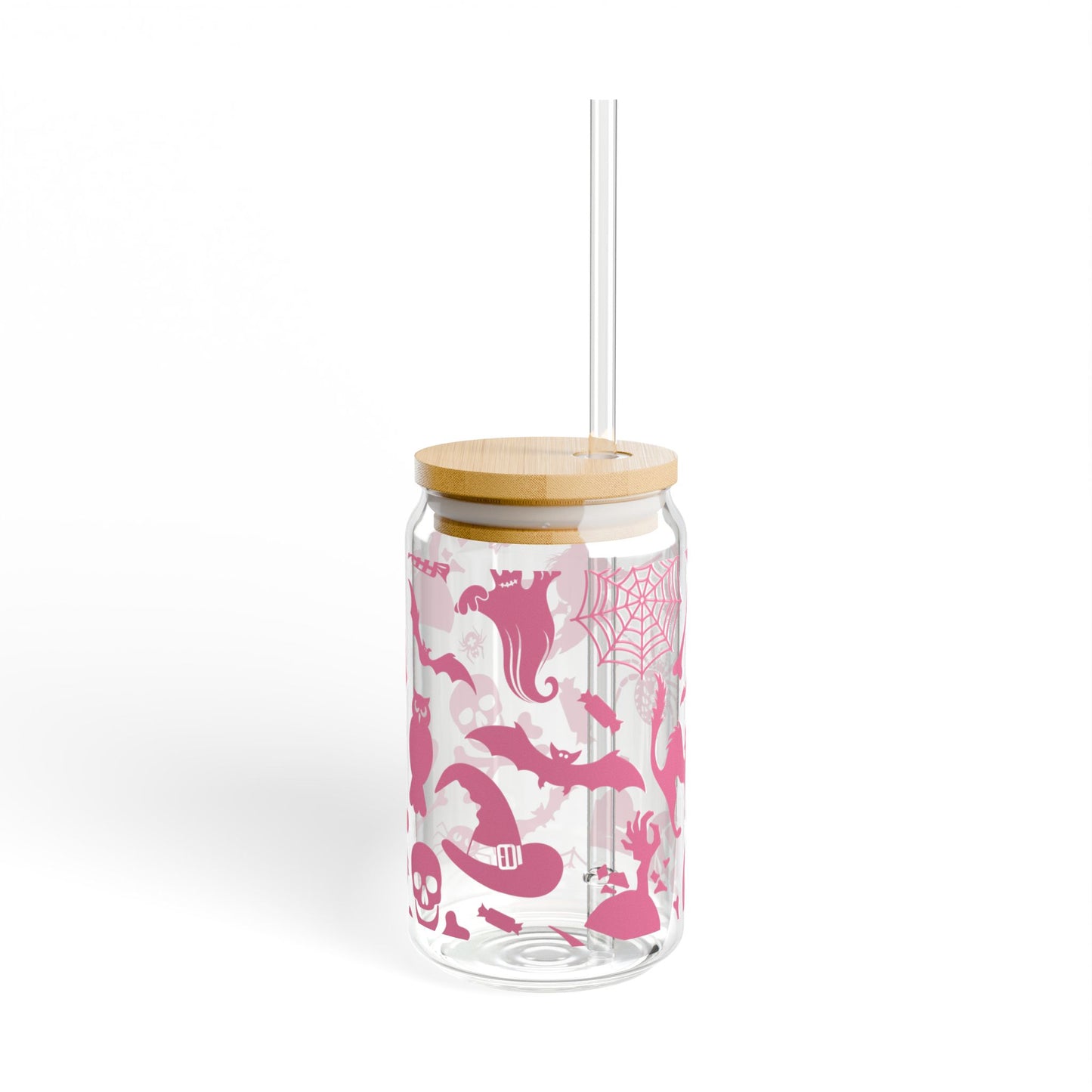 Pink Halloween glass
