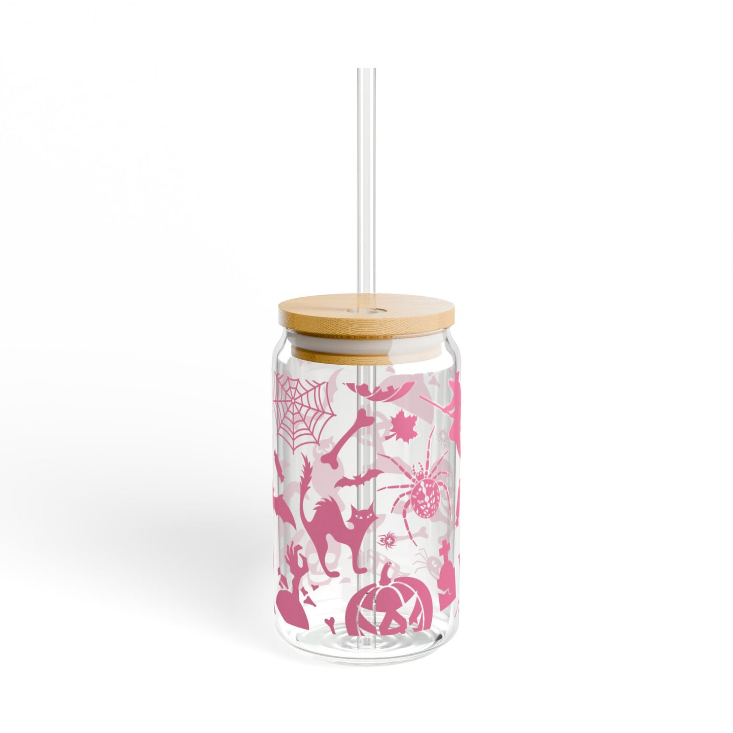 Pink Halloween glass