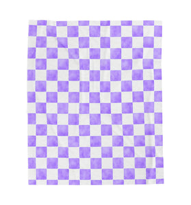 Purple checker blanket