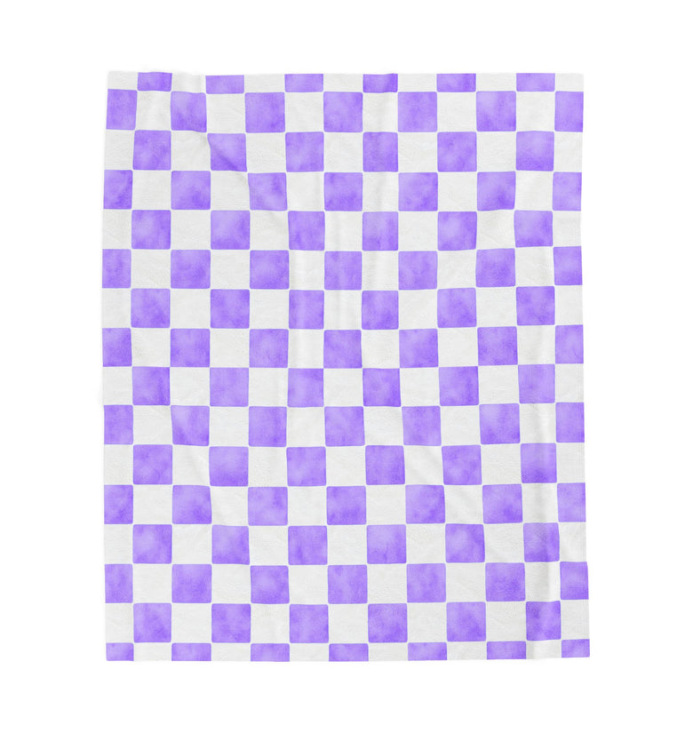 Purple checker blanket