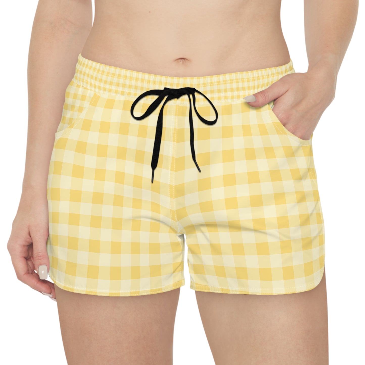 Orange checker shorts