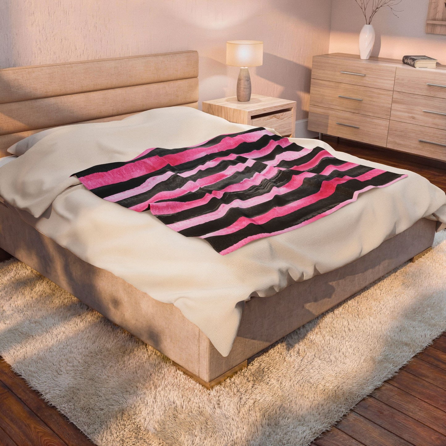 Pink stripe blanket