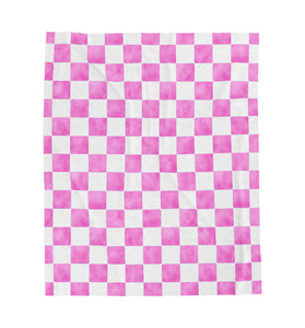 Pink checker blanket