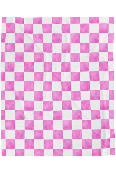 Pink checker blanket