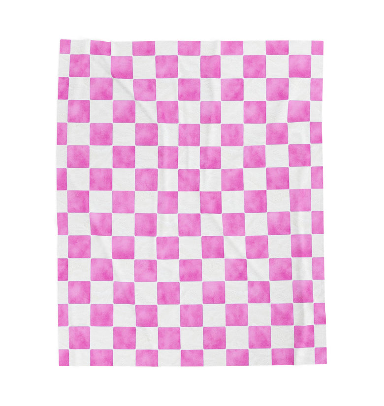 Pink checker blanket