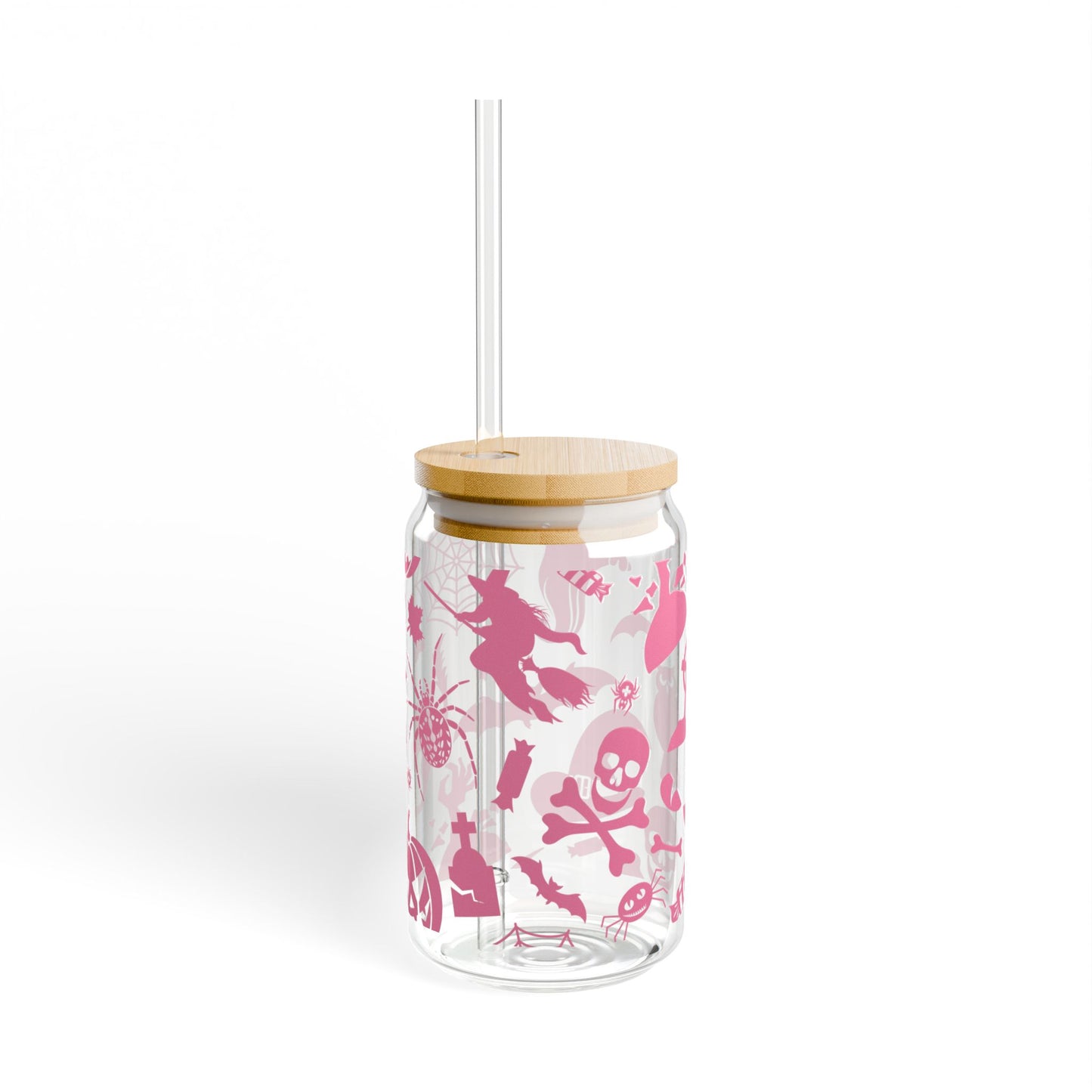 Pink Halloween glass