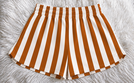 Brown 🤎 stripe custom shorts (preorder)